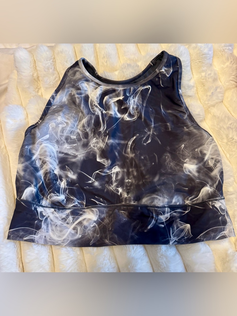 Calia by Carrie Underwood Sports Bra Longline Tank Extra Large Black Tie Dye XL